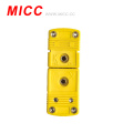 Conectores MICC de 2 pinos tipo k amarelo mini-omega